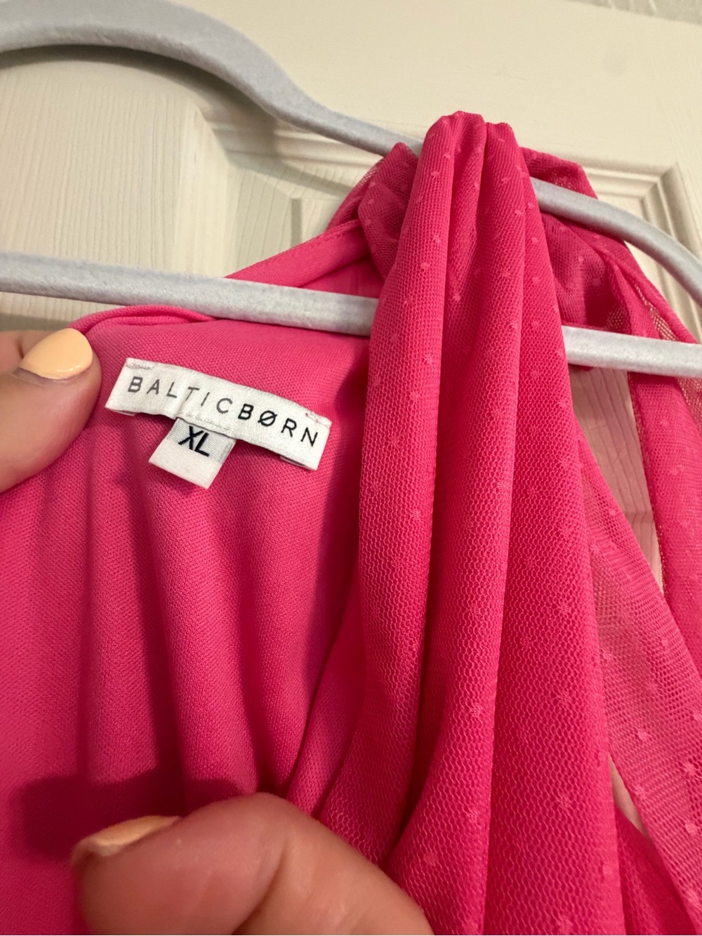 Pink Tiered Tulle Dress - Sleeveless Party Dress - Picture 2 of 2